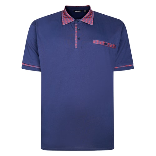Bigdude Designer Collar Polo Midnight Blue
